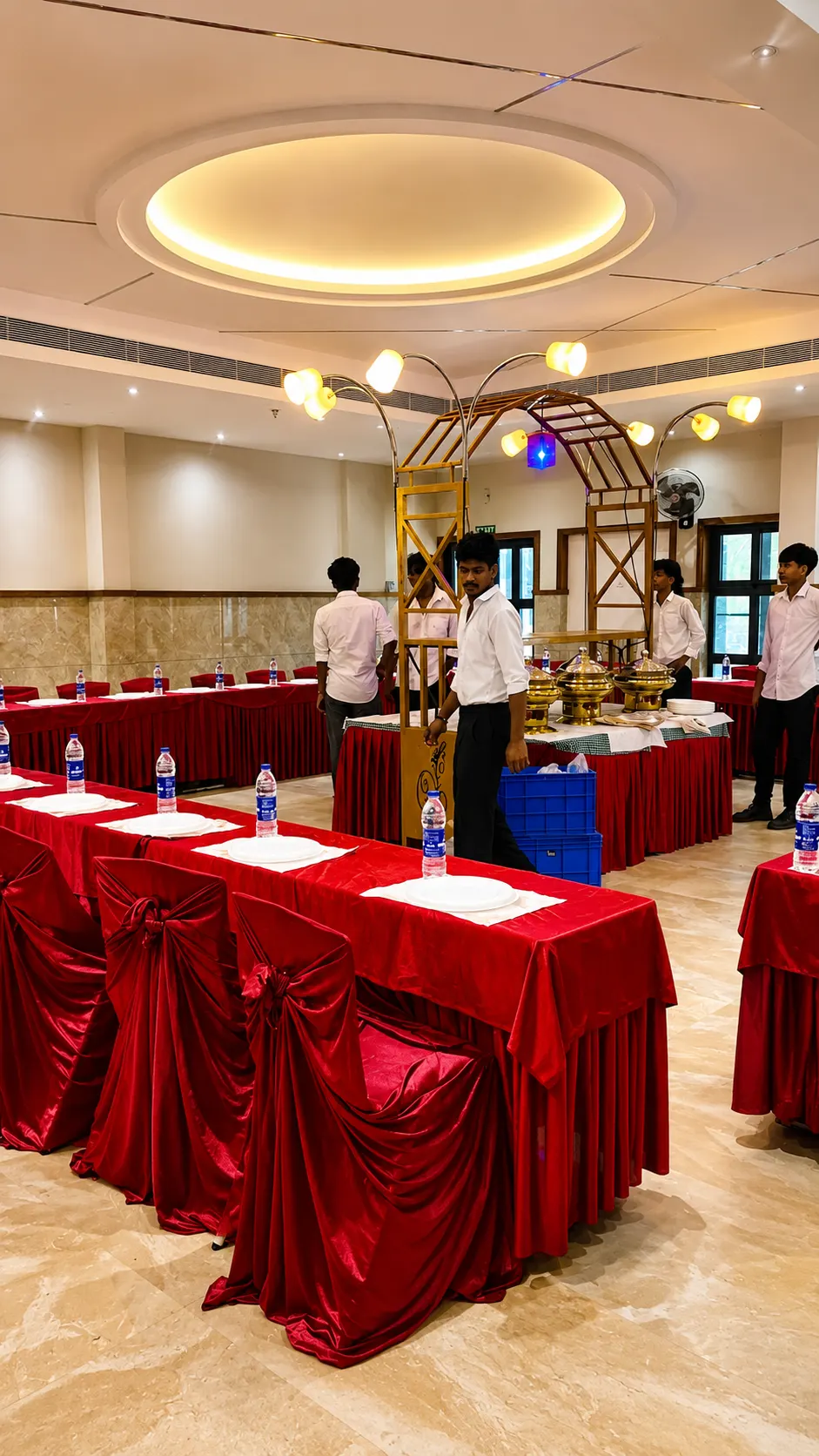 NOWA event crew at a banquet setup